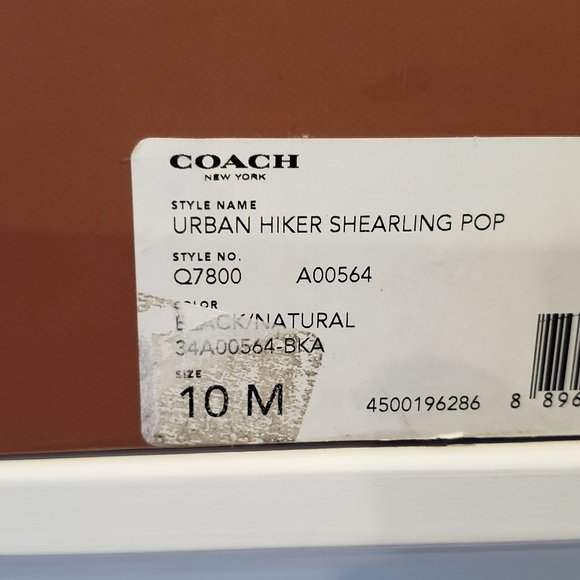 Coach Urban Hiker Shearling POP Black/Natural Ankle Boots: Women's Size 10M - Picture 13 of 13